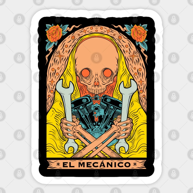 EL MECANICO Sticker by bayooart